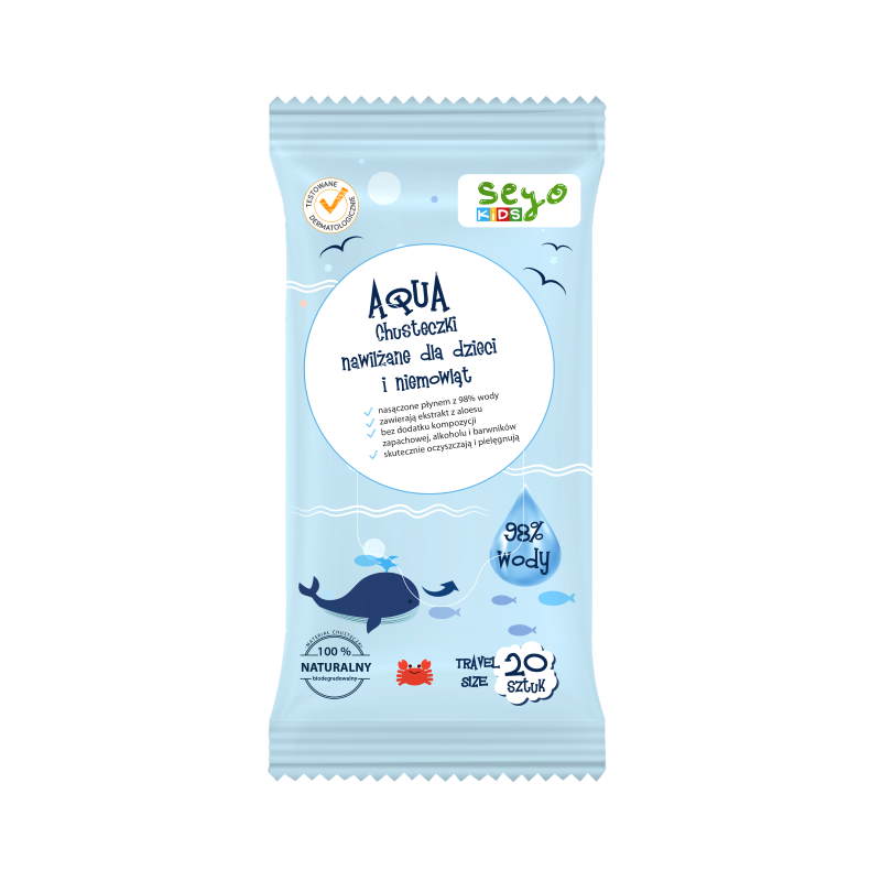 SEYO KIDS AQUA 98% WODY CHUSTECZKI 20SZT