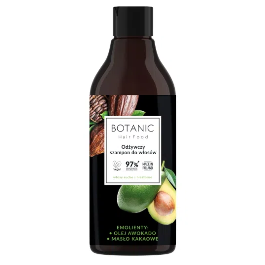 BOTANIC odżywczy szampon do włosów Awokado&Masło kakaowe 500ml