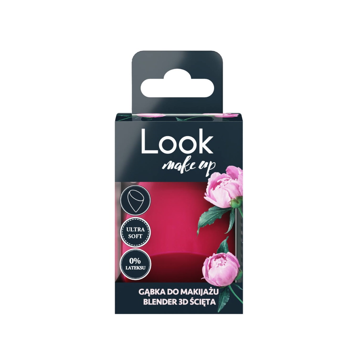 LOOK MAKEUP GĄBKA 3D ŚCIĘTA 1 SZT