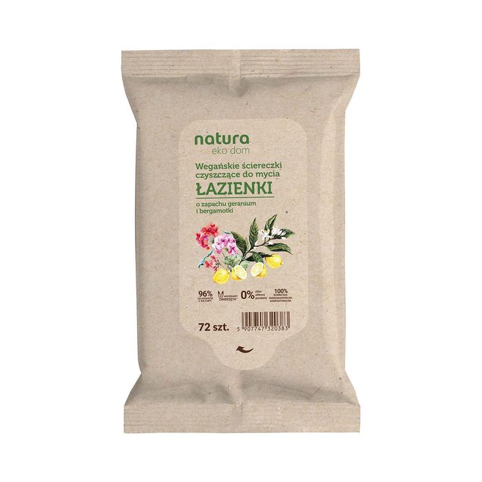 NATURA EKO DOM CHUSTECZKI DO MYCIA ŁAZIENKI, 72 SZT main product photo