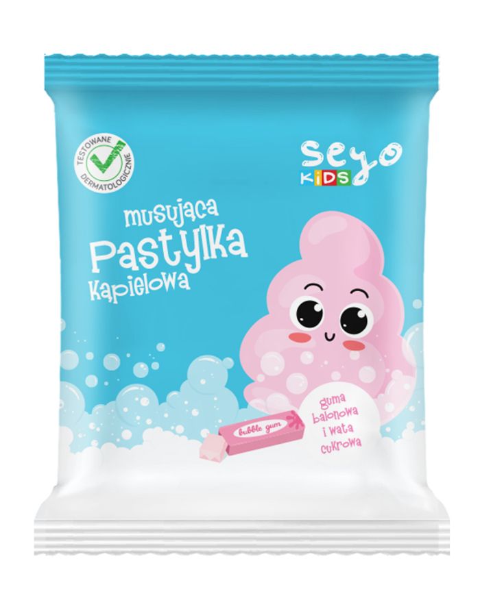 Seyo Kids Musująca Pastylka Do Kąpieli Wata Cukrowa, Guma Balonowa40 g main product photo