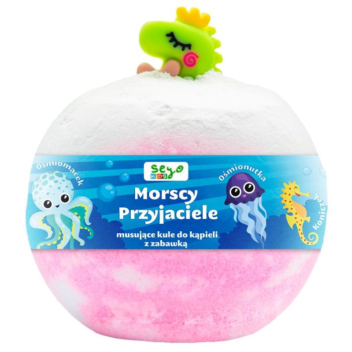 Seyo Kids Morscy Przyjaciele Różowa kula do kąpieli z zabawką 100 g main product photo