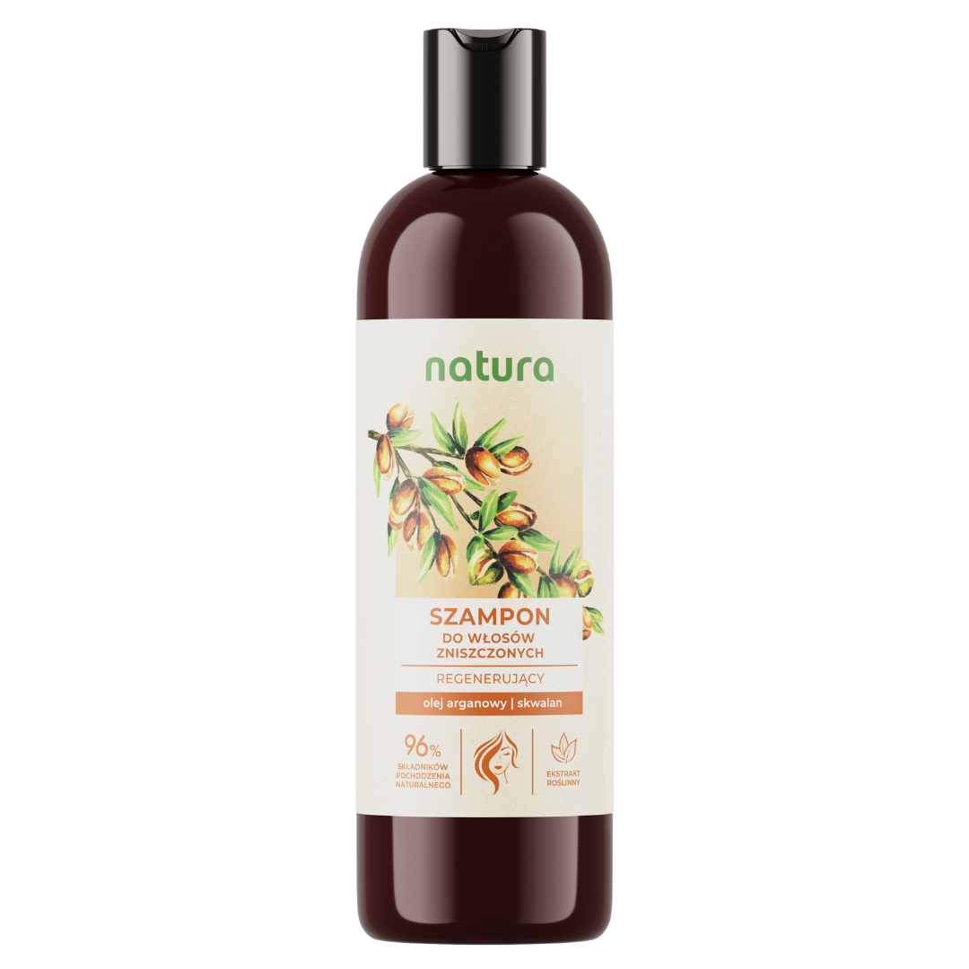 Natura szampon do włosów zniszczonych z olejek arganowym 380ml