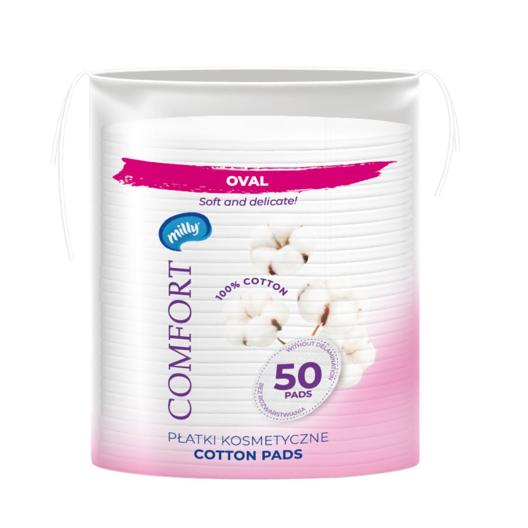 Milly płatki kosmetyczne owalne Comfort 50 sztuk
