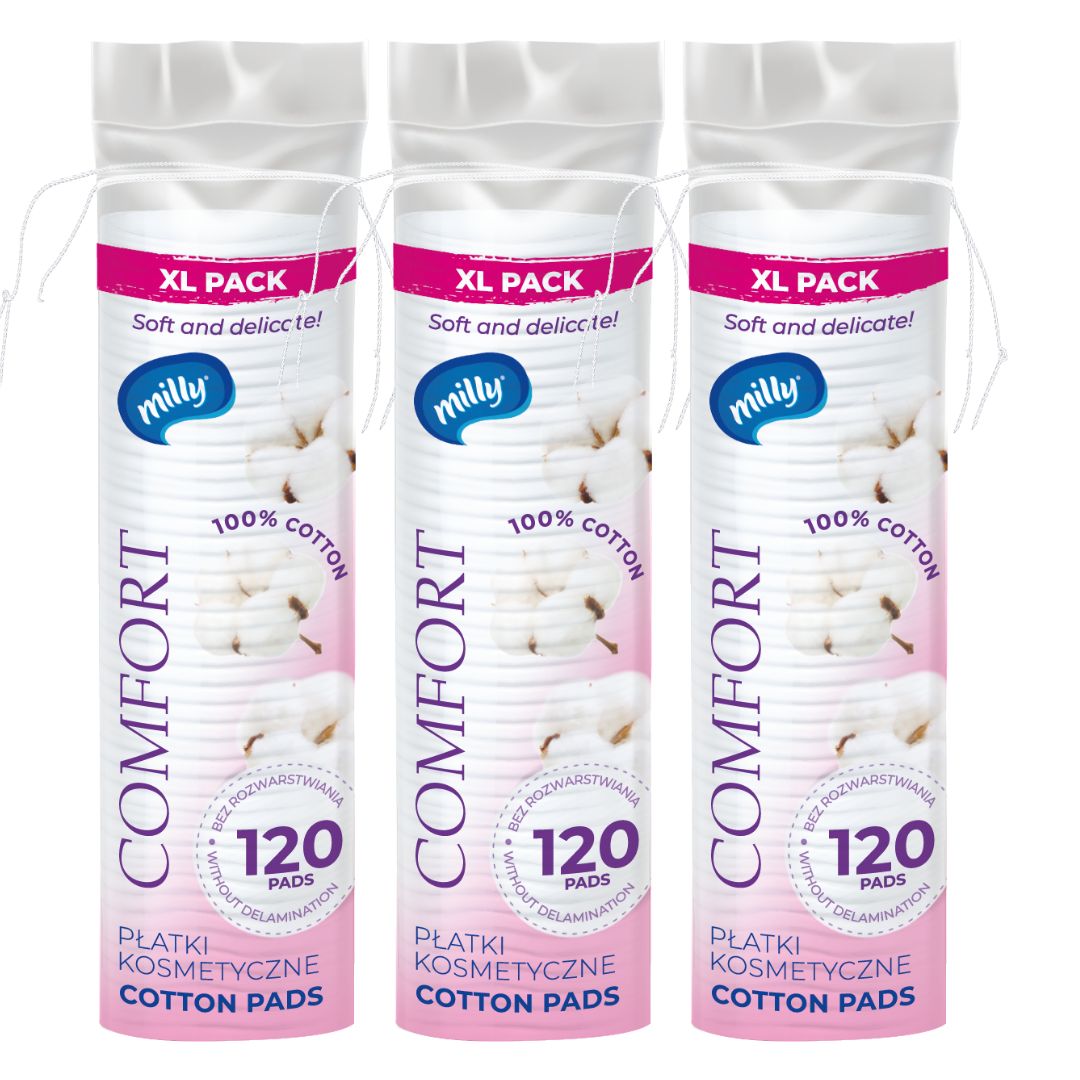 Milly Comfort XL Pack zestaw płatków kosmetycznych 3x120 sztuk