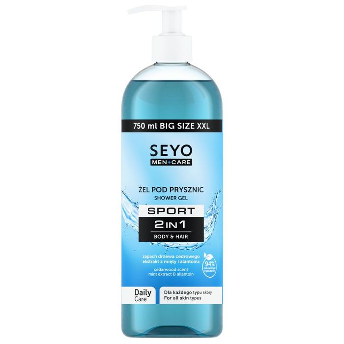 SEYO Men+Care Sport 2w1 Body Hair żel pod prysznic 750 ml main product photo