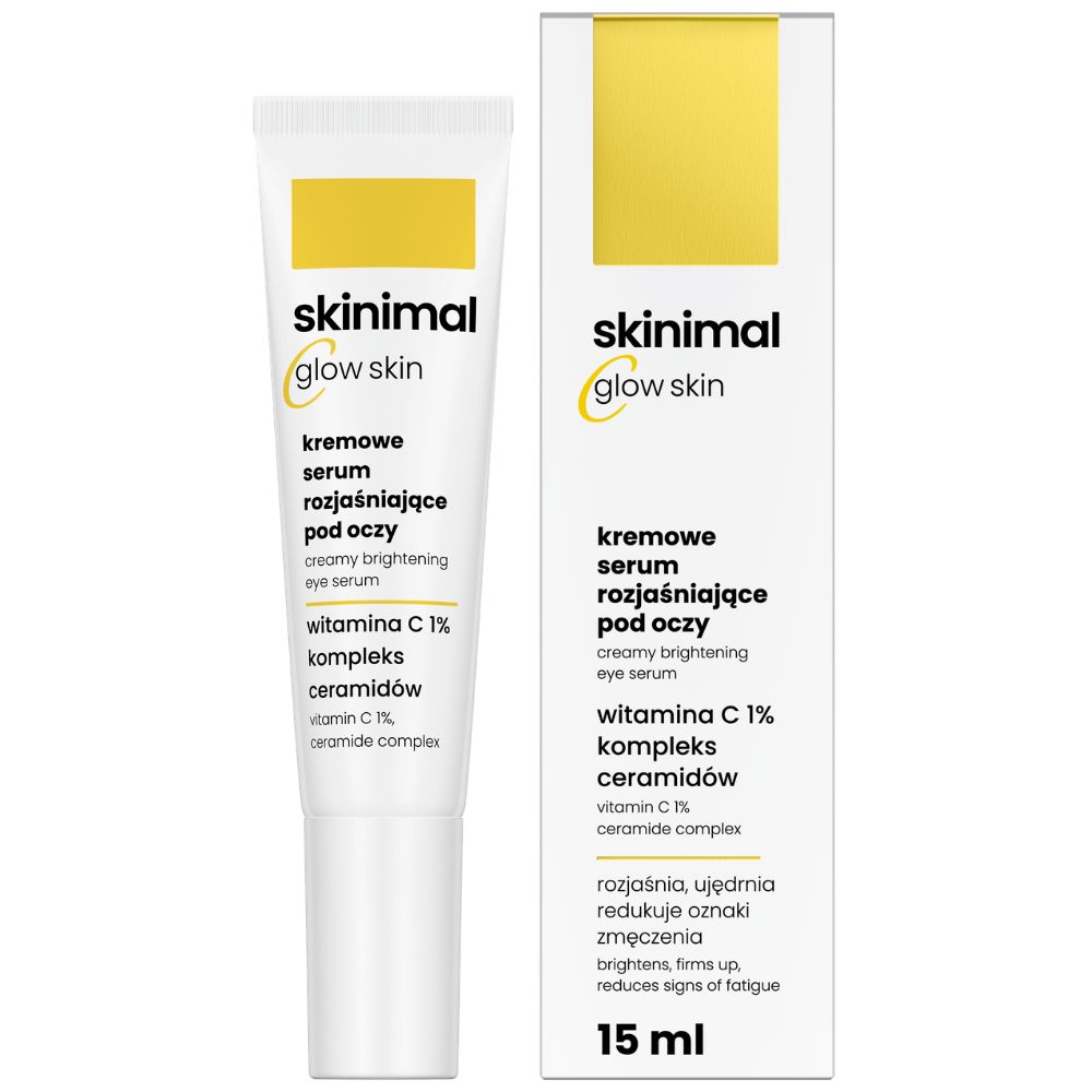 Skinimal Glow Skin kremowe serum rozjaśniające pod oczy 15 ml