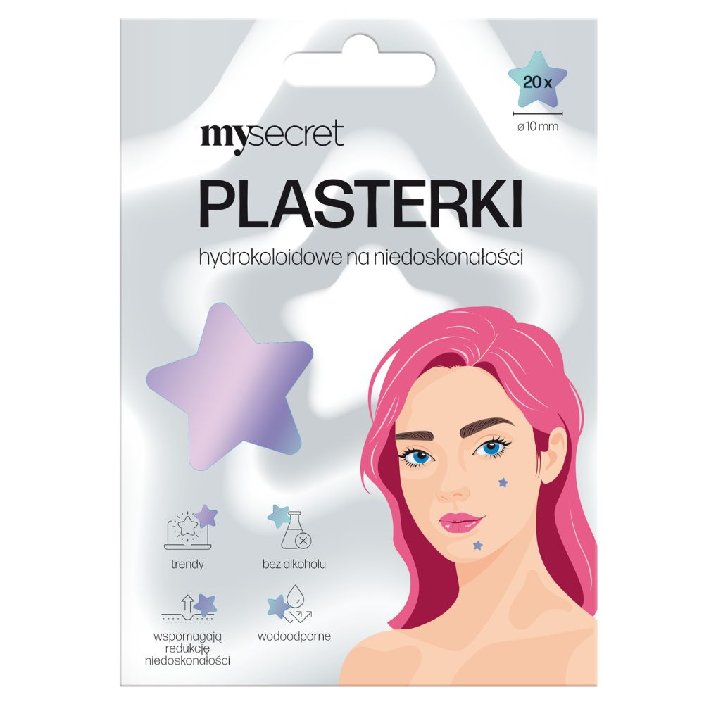 My Secret Holograficzne Gwiazdki plasterki na niedoskonałości 20 sztuk