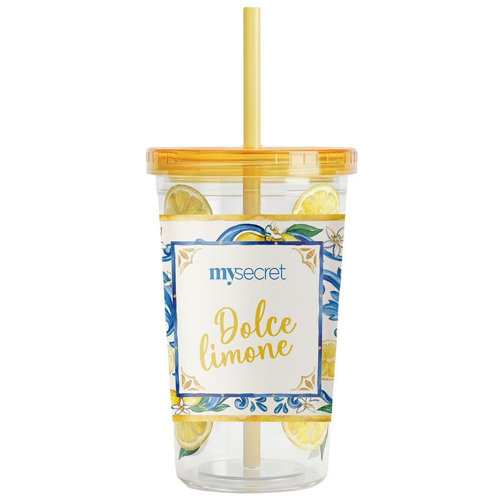 My Secret Dolce Limone kubek ze słomką w cytryny 600 ml