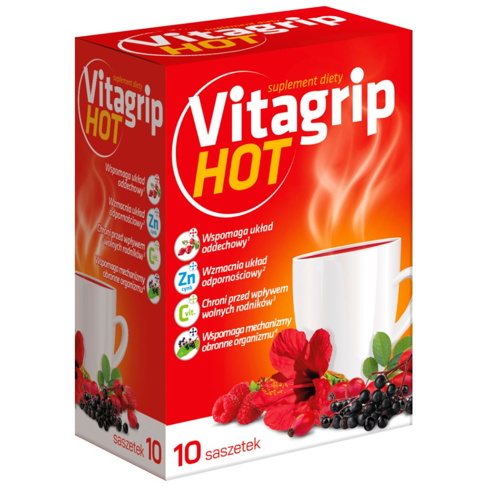 Dr Vita Vitagrip Hot suplement wspomagający odporność 10 saszetek 