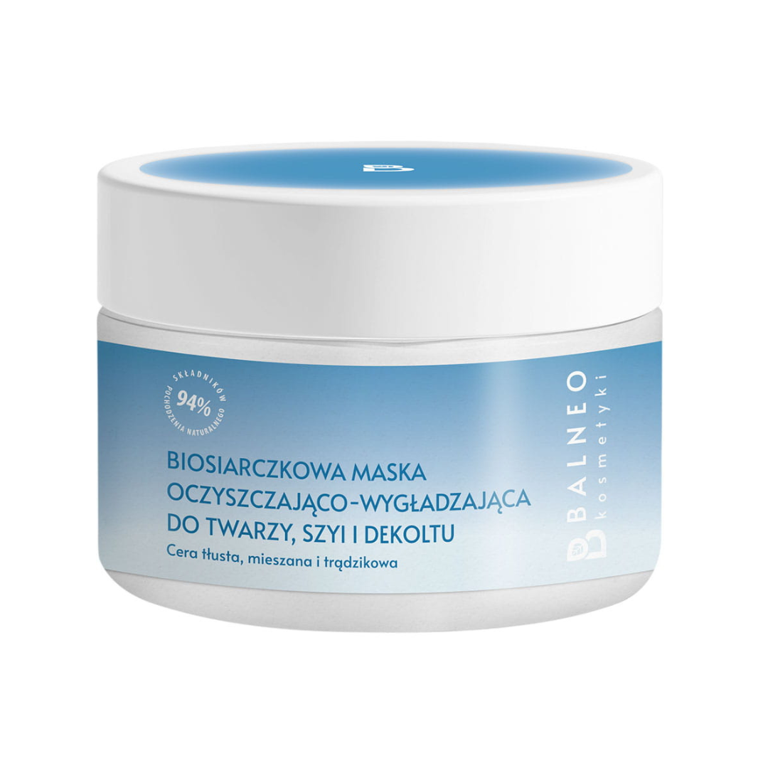 Balneokosmetyki biosiarczkowa maska oczyszczająco-wygładzająca do twarzy, szyi i dekoltu 150 ml