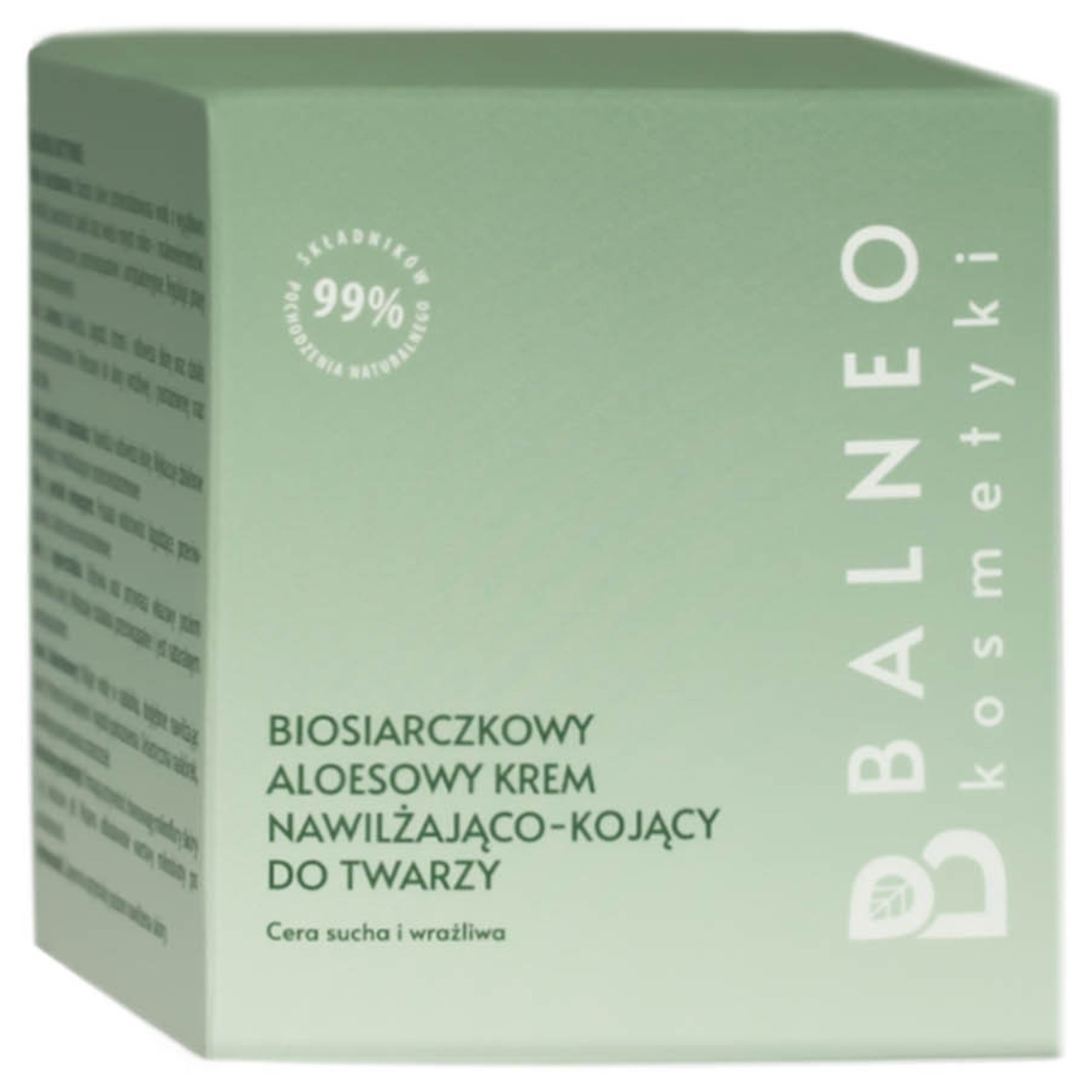 Balneokosmetyki  Biosiarczkowy aloesowy krem nawilżająco-kojący do twarzy