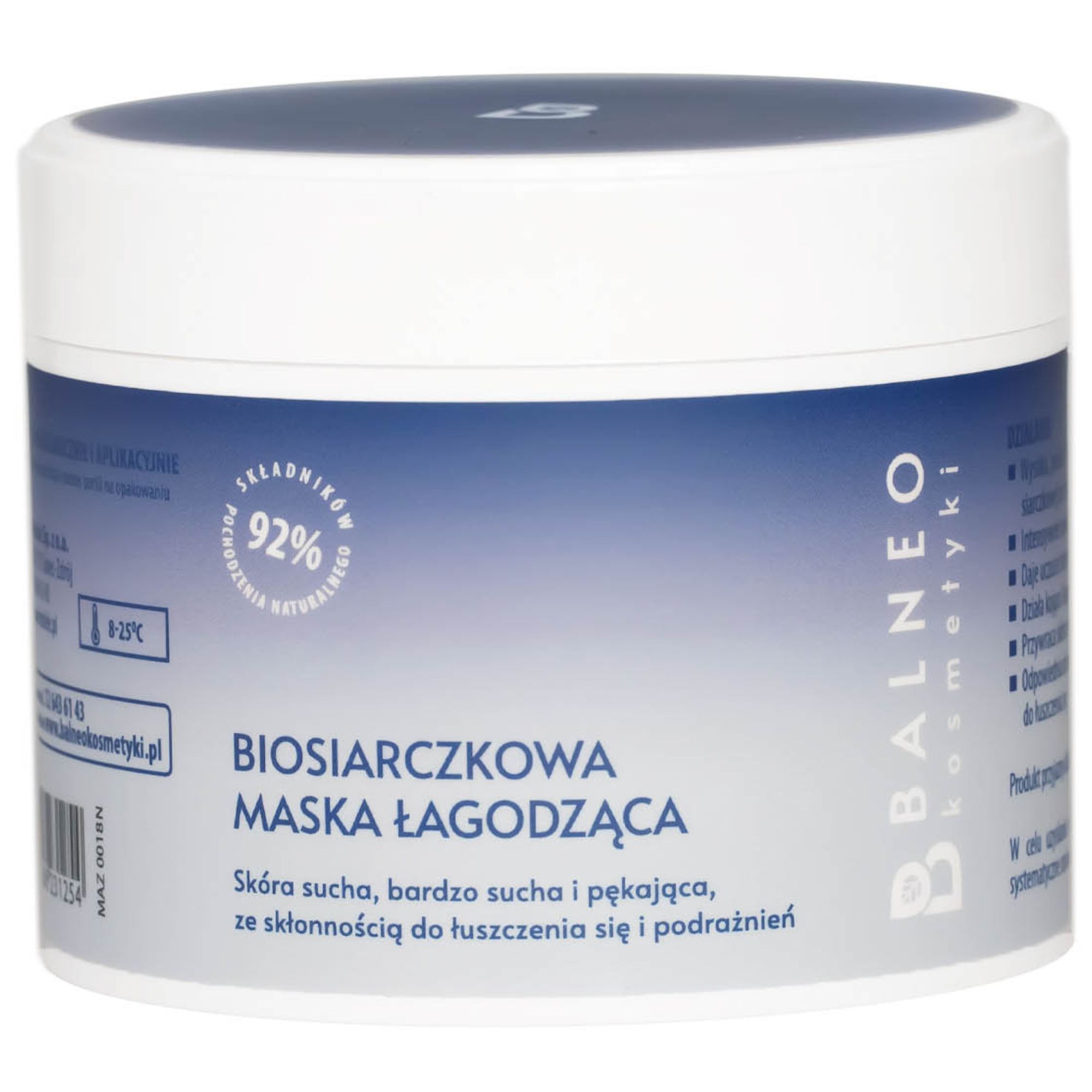 Balneokosmetyki Biosiarczkowa Maska Łagodząca do ciała