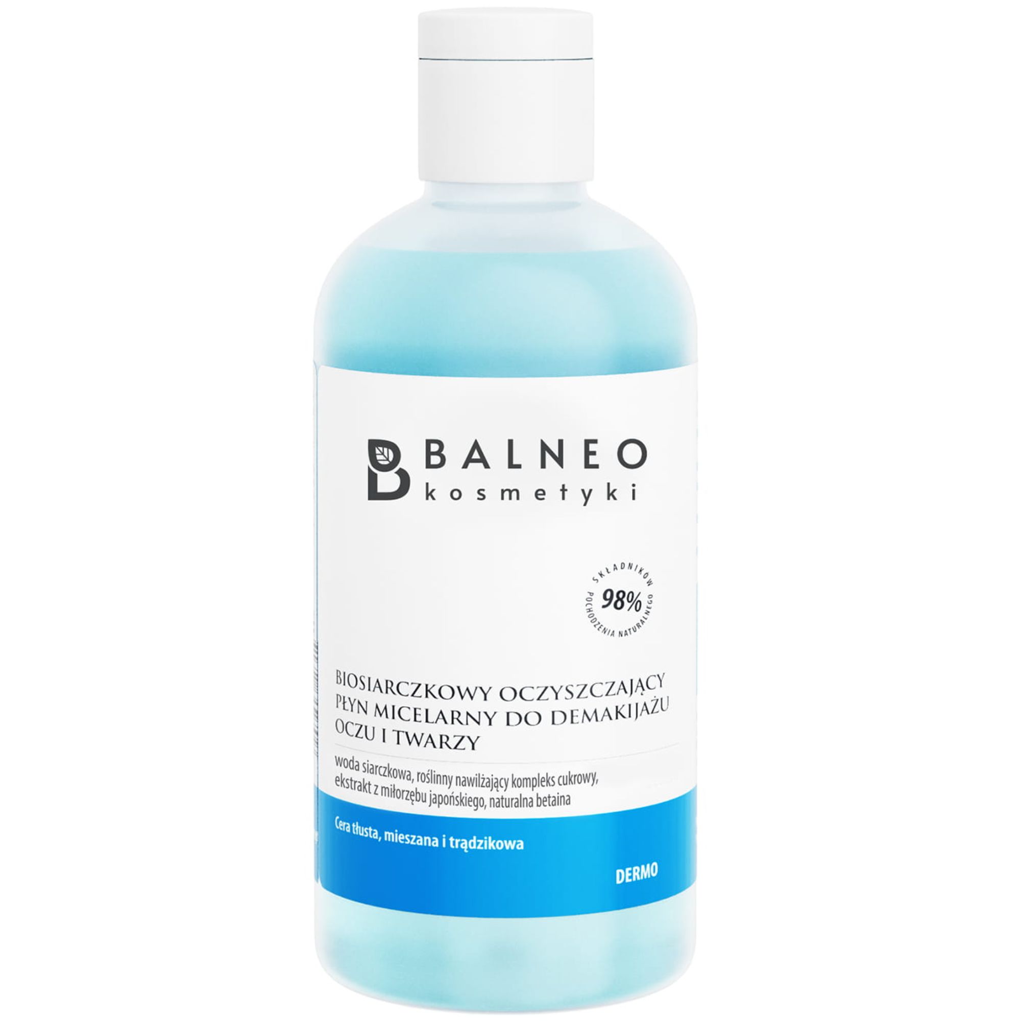 Blaneokosmetyki Biosiarczkowy oczyszczający płyn micelarny do demakijażu oczu i twarzy