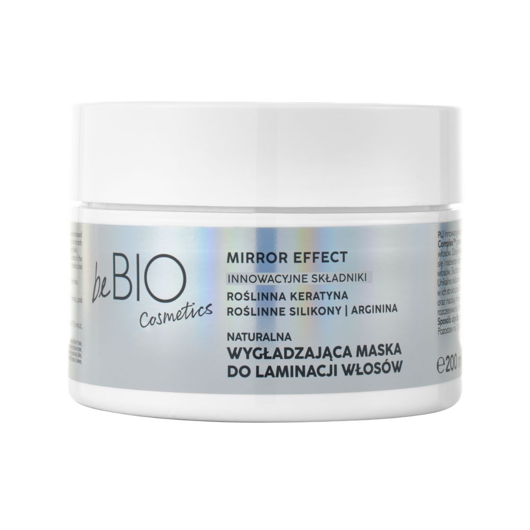 BeBIO naturalna wygładzająca maska do laminacji włosów Baby Hair Complex Mirror Effect 200 ml