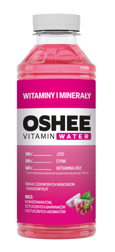 Oshee Vitamin Water winogrona dragonfruit 555ml