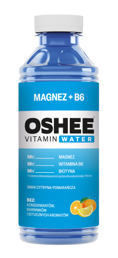 OSHEE VITAMIN WATER MAGNEZ + B6 CYTRYNA-POMARAŃCZA 555ML