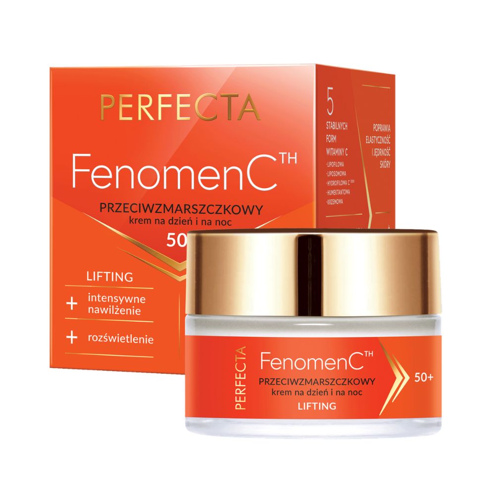 Perfecta Fenomen C Przeciwzmarszczkowy krem do twarzy na dzień i na noc 50+ 50 ml