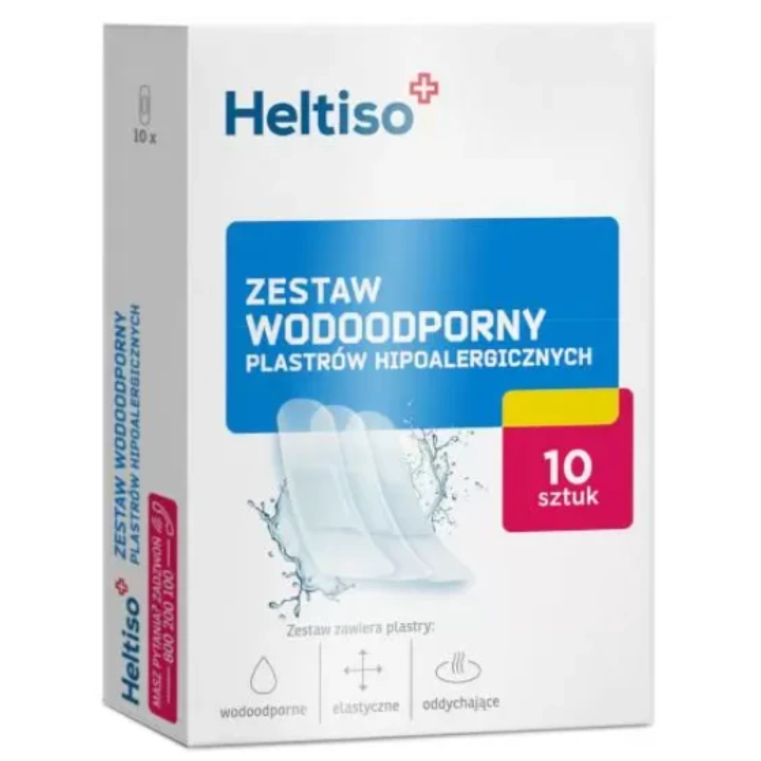 HELTISO zestaw wodoodpornych plastrów hipoalergicznych 10szt main product photo