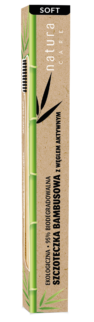 NATURA EKO szczoteczka do zębów bambusowa WĘGIEL,1SZ
