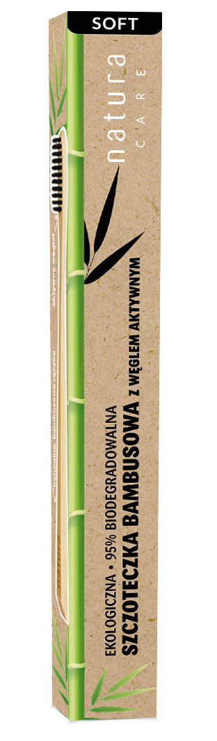 NATURA EKO szczoteczka do zębów bambusowa WĘGIEL,1SZ