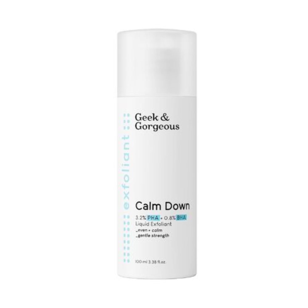 Geek & Gorgeous Calm Down Delikatny eksfoliator z 4% kwasami PHA + BHA 100 ml