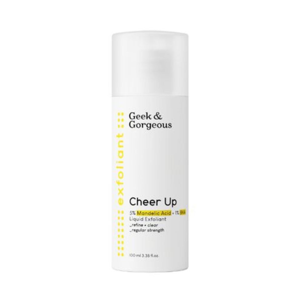 Geek & Gorgeous Cheer Up eksfoliator do twarzy z 6% kwasem migdałowym + BHA 100 ml