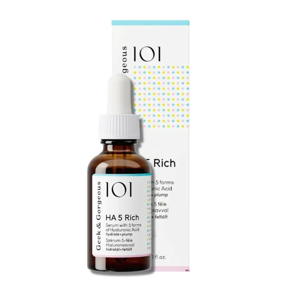 Geek & Gorgeous HA 5 Rich nawilżające serum do twarzy 30 ml