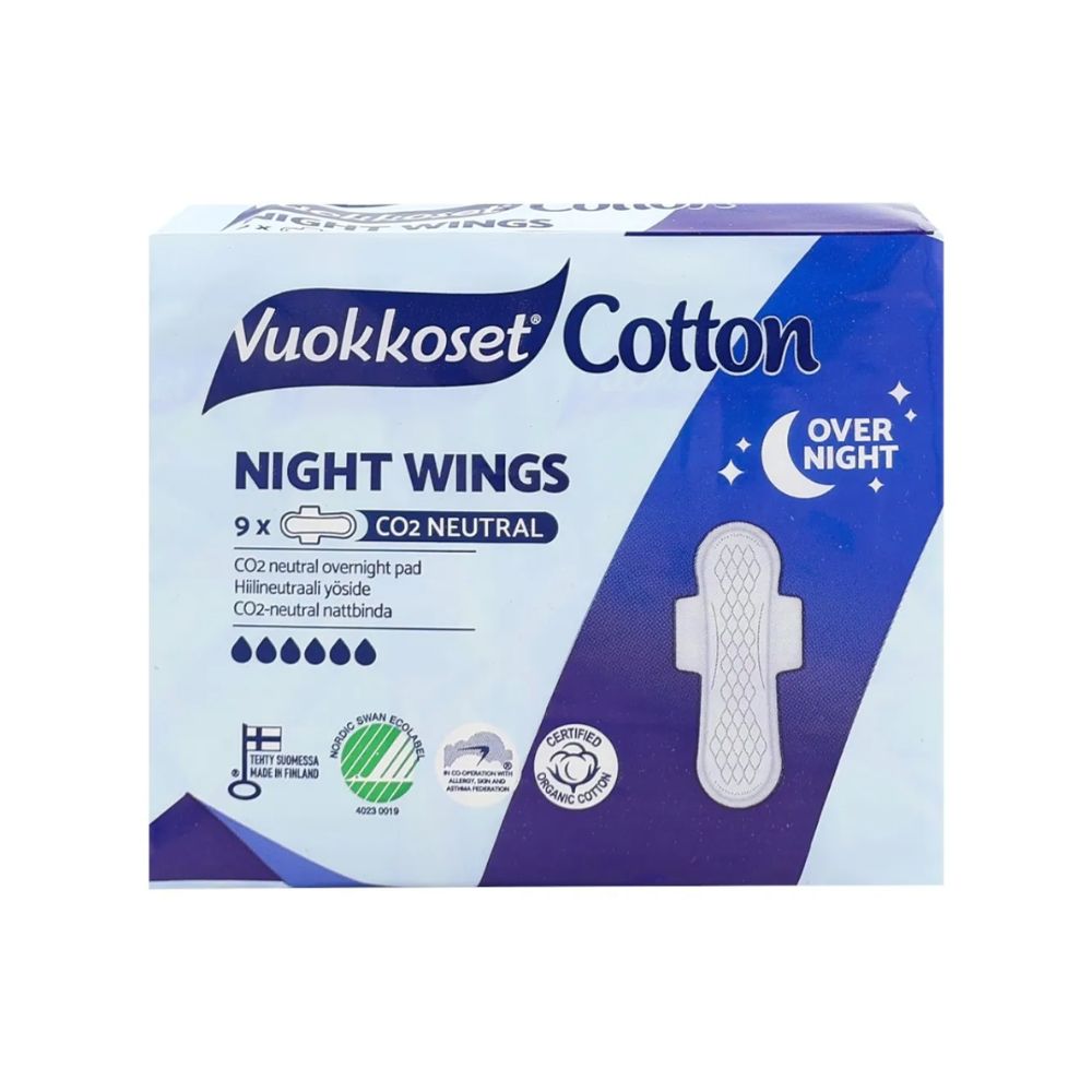 Vuokkoset Cotton podpaski ze Skrzydełkami na noc 9 szt