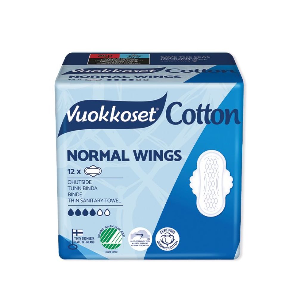 Vuokkoset Cotton Normal Wings podpaski ze skrzydełkami 12 szt