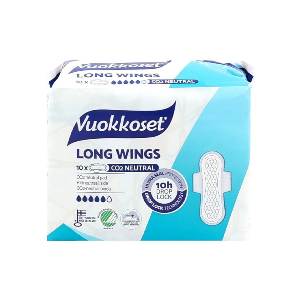 Vuokkoset Long Wings Podpaski ze skrzydełkami dłuższe 10 szt