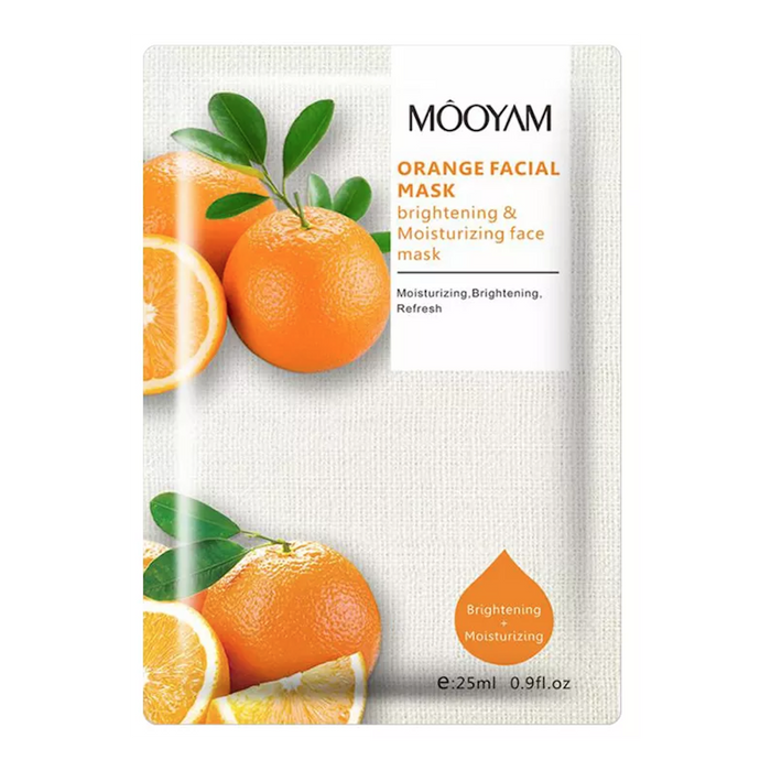MOOYAM maska w płachcie maseczka rozświetlająca orange main product photo