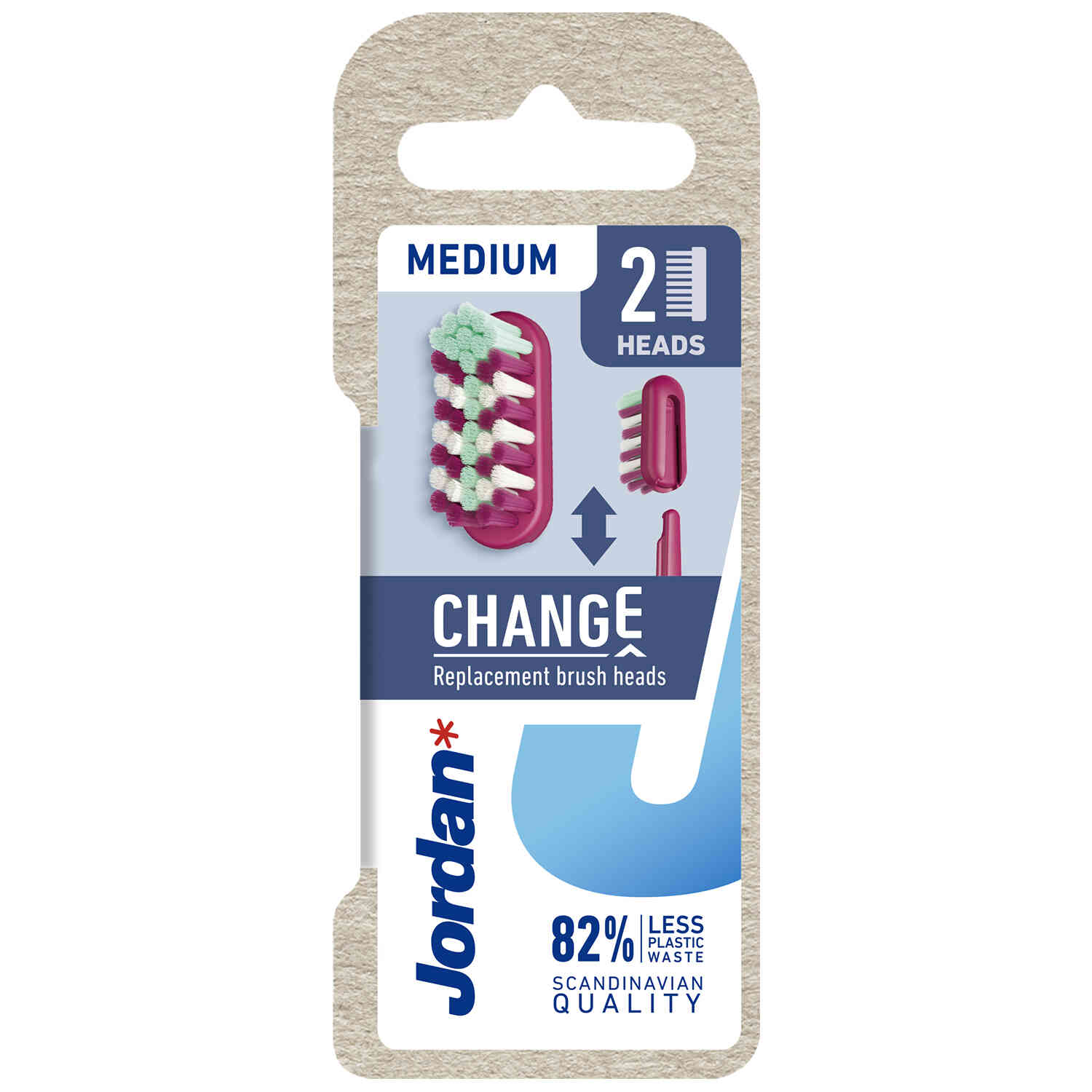 JORDAN końcówki do szczoteczki MEDIUM 2 SZT