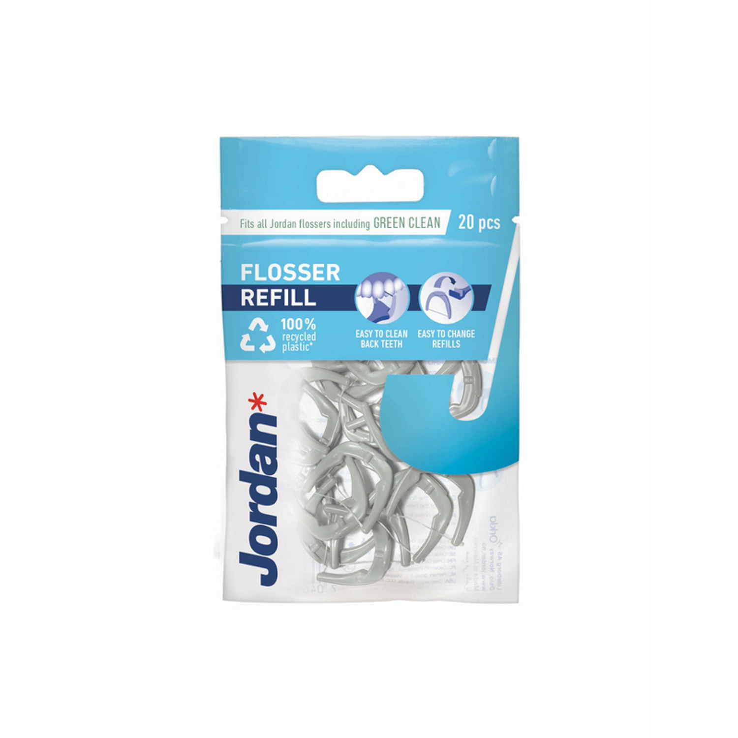 JORDAN FLOSSER REFILL WKŁADY DO FLOSSERA 20 SZT