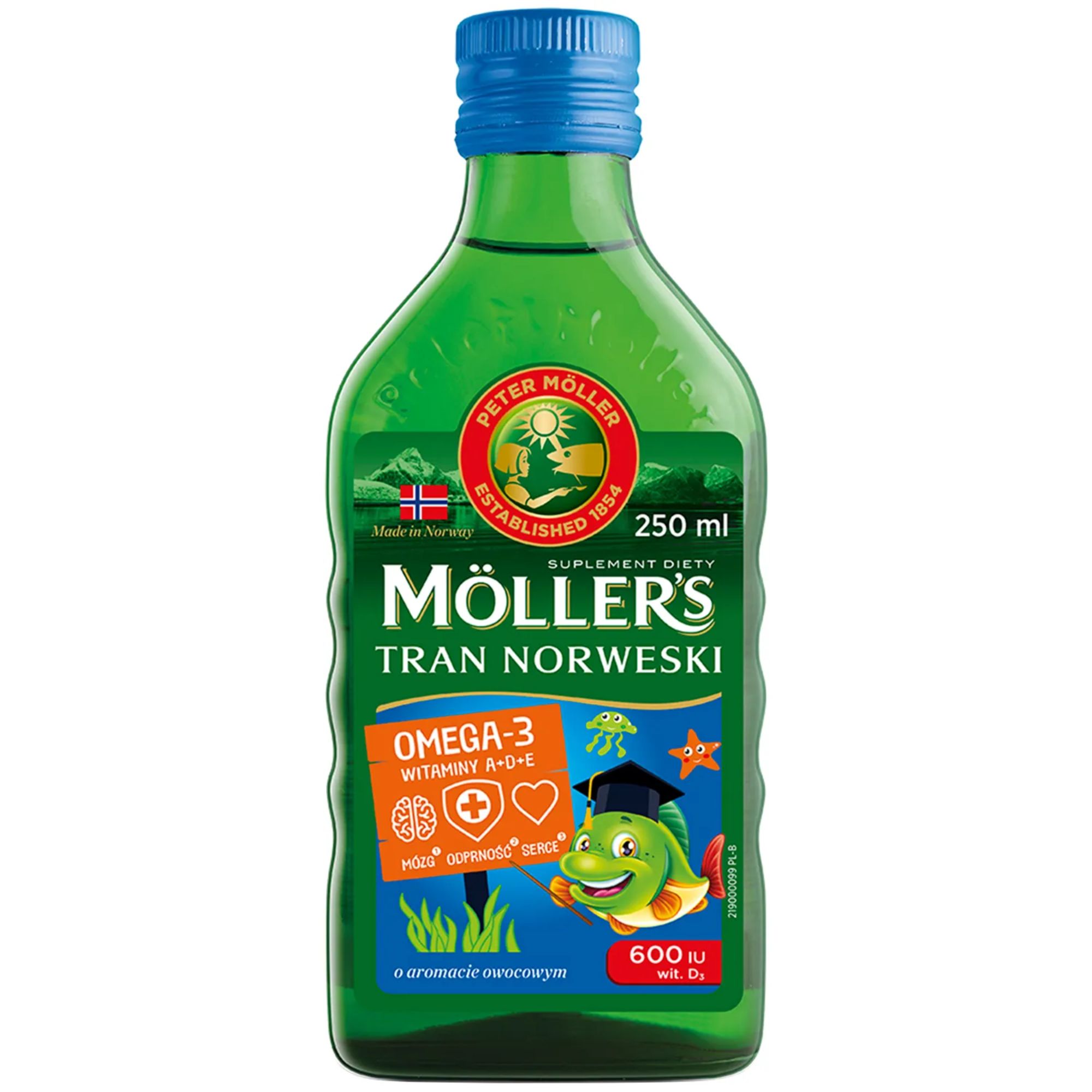 Möller's Tran Norweski owocowy 250 ml