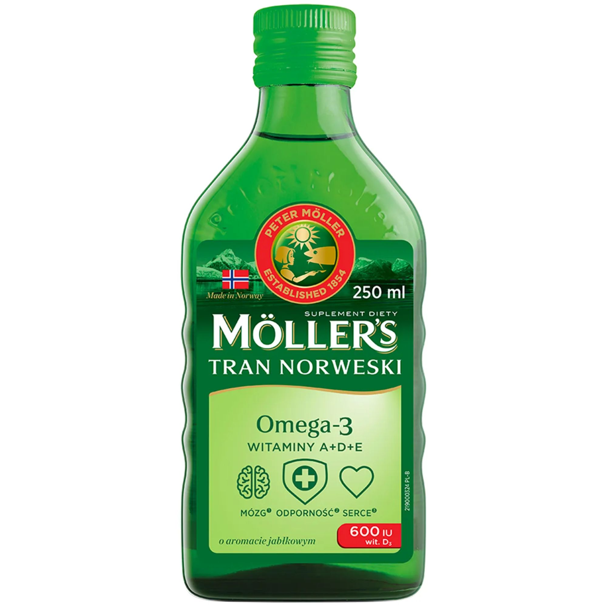 Möller's Tran Norweski jabłkowy 250 ml