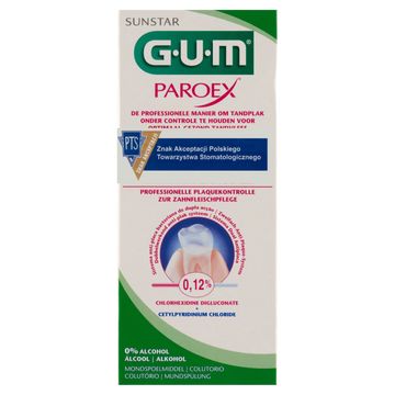 GUM Paroex 0,12 % CHX Płyn do płukania jamy ustnej 300 ml