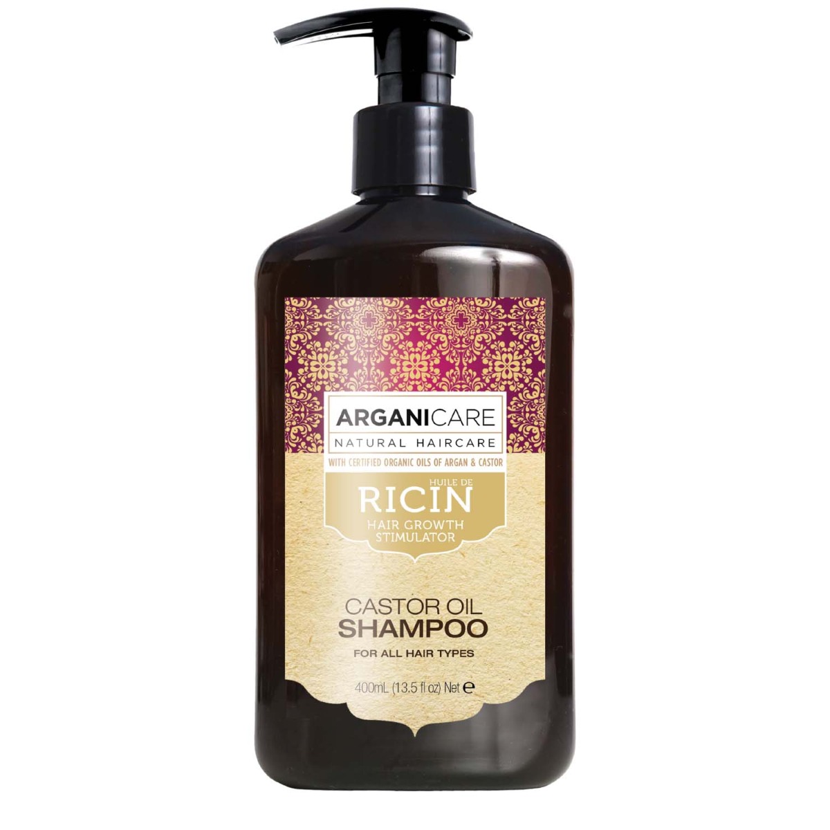 ARGANICARE CASTOR OIL SZAMPON 400 ML