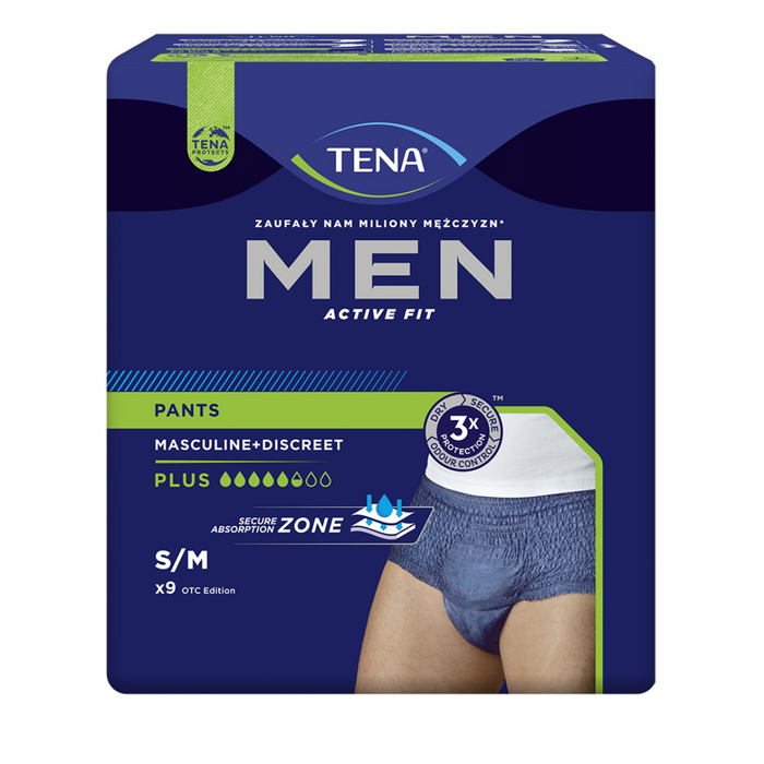 TENA Men Pants Plus Blue S/M 75-105 cm 9szt main product photo