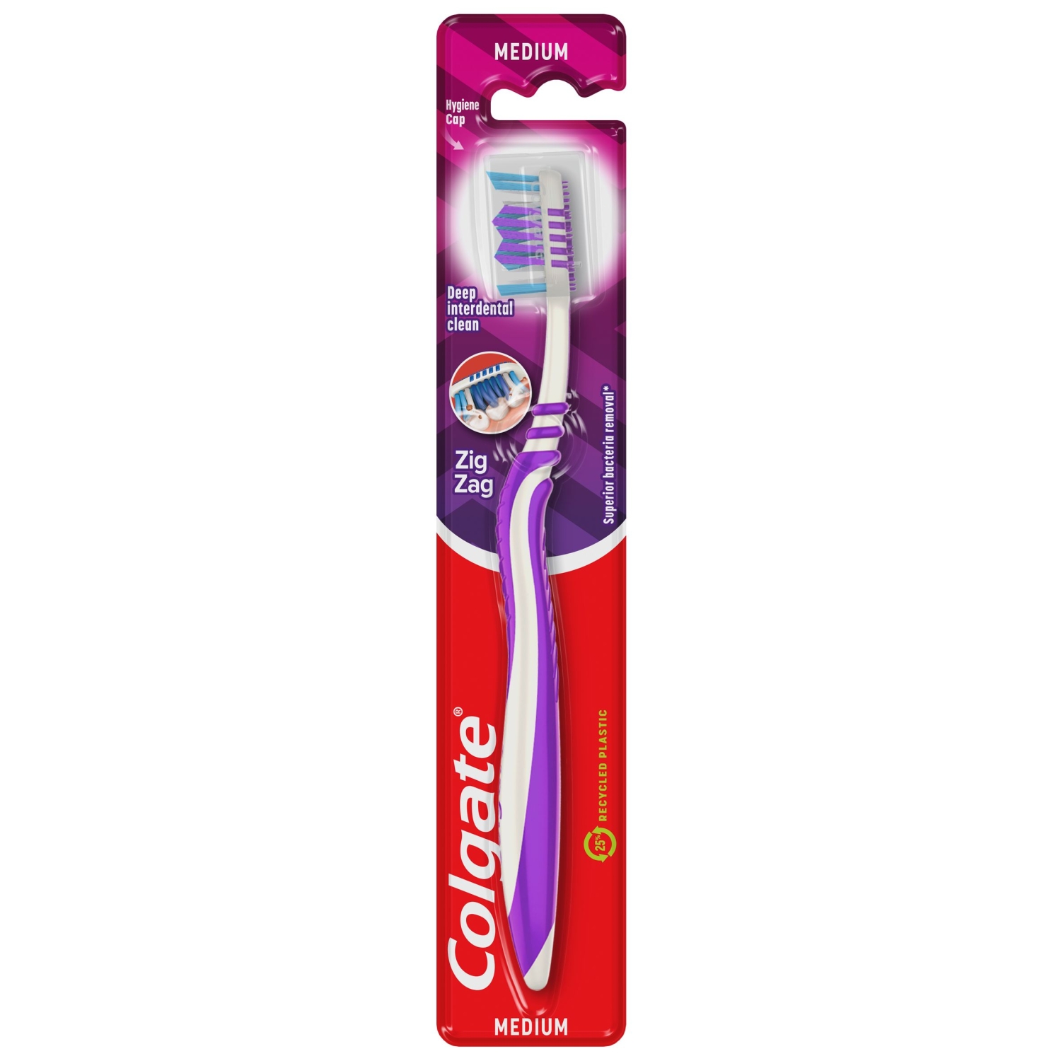 Colgate ZigZag Szczoteczka do zębów średnia MEDIUM 1 sztuka