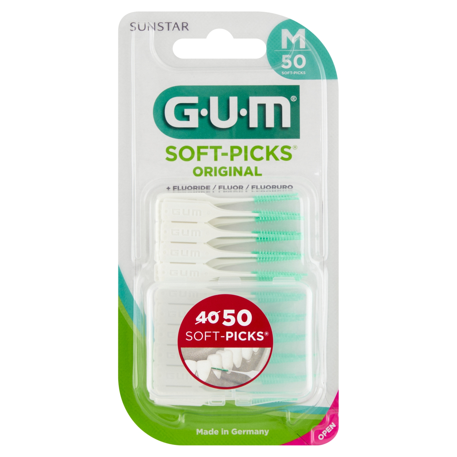 GUM Soft-Picks Gumowa szczoteczka międzyzębowa M 50 sztuk