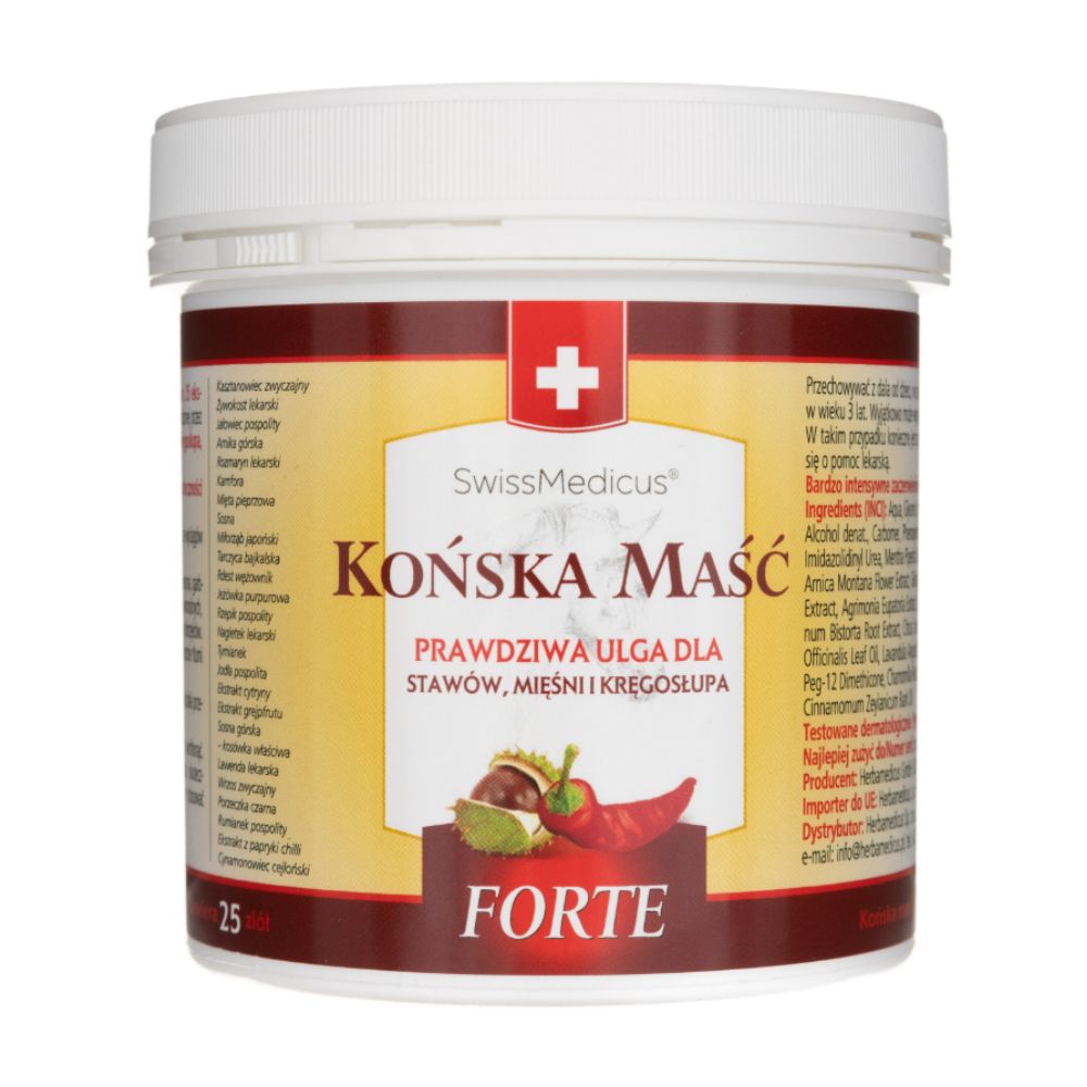 SwissMedicus Końska Maść Forte Rozgrzewająca 250ml