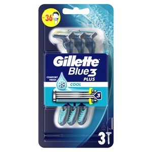Gillette Blue3 Plus Cool, maszynki jednorazowe dla mężczyzn, 3 sztuk