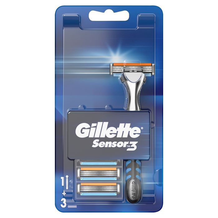 Gillette Sensor3 Maszynka do golenia RÄ…czka maszynki + 3 ostrza main product photo