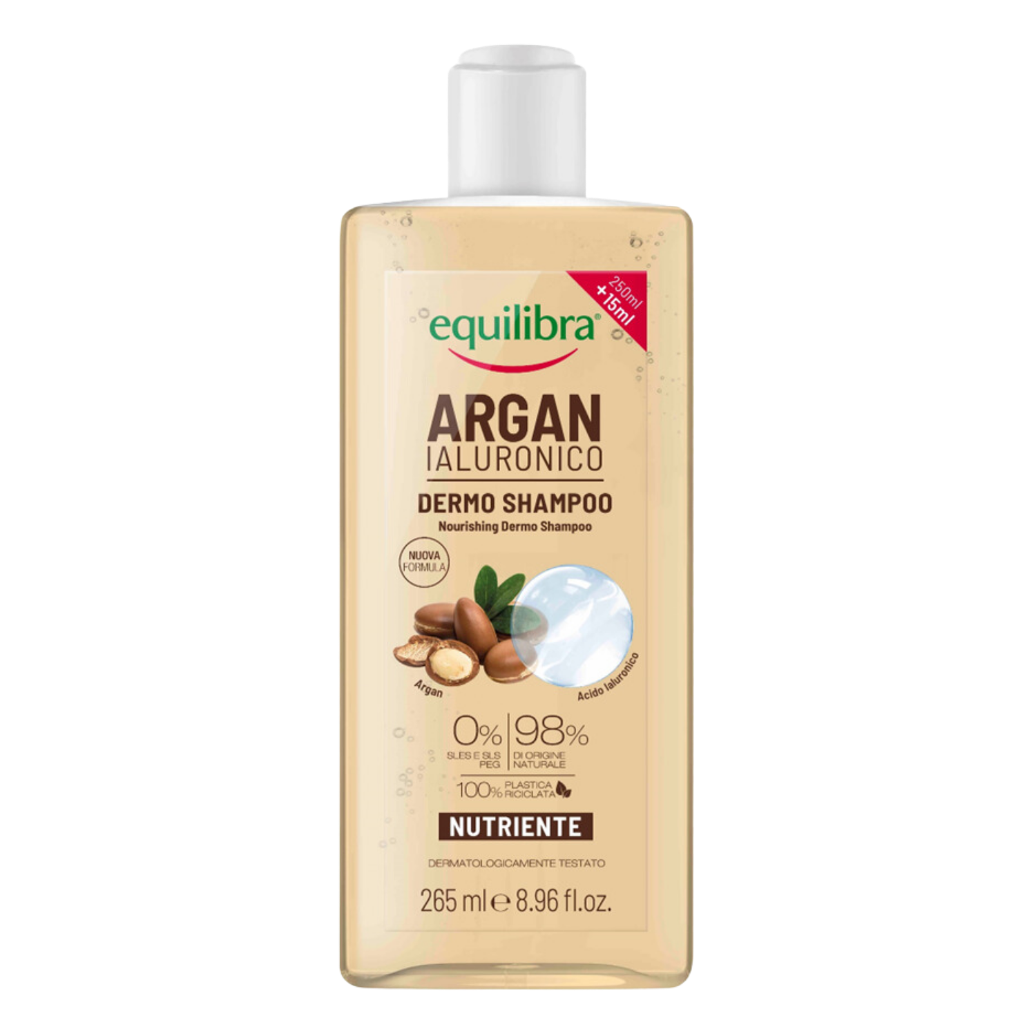 Equilibra Odżywczy szampon argan i kwas hialuronowy 265 ml 