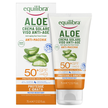 Equilibra Aloesowy krem do twarzy przeciwsłoneczny anti-age SPF 50+ 75 ml