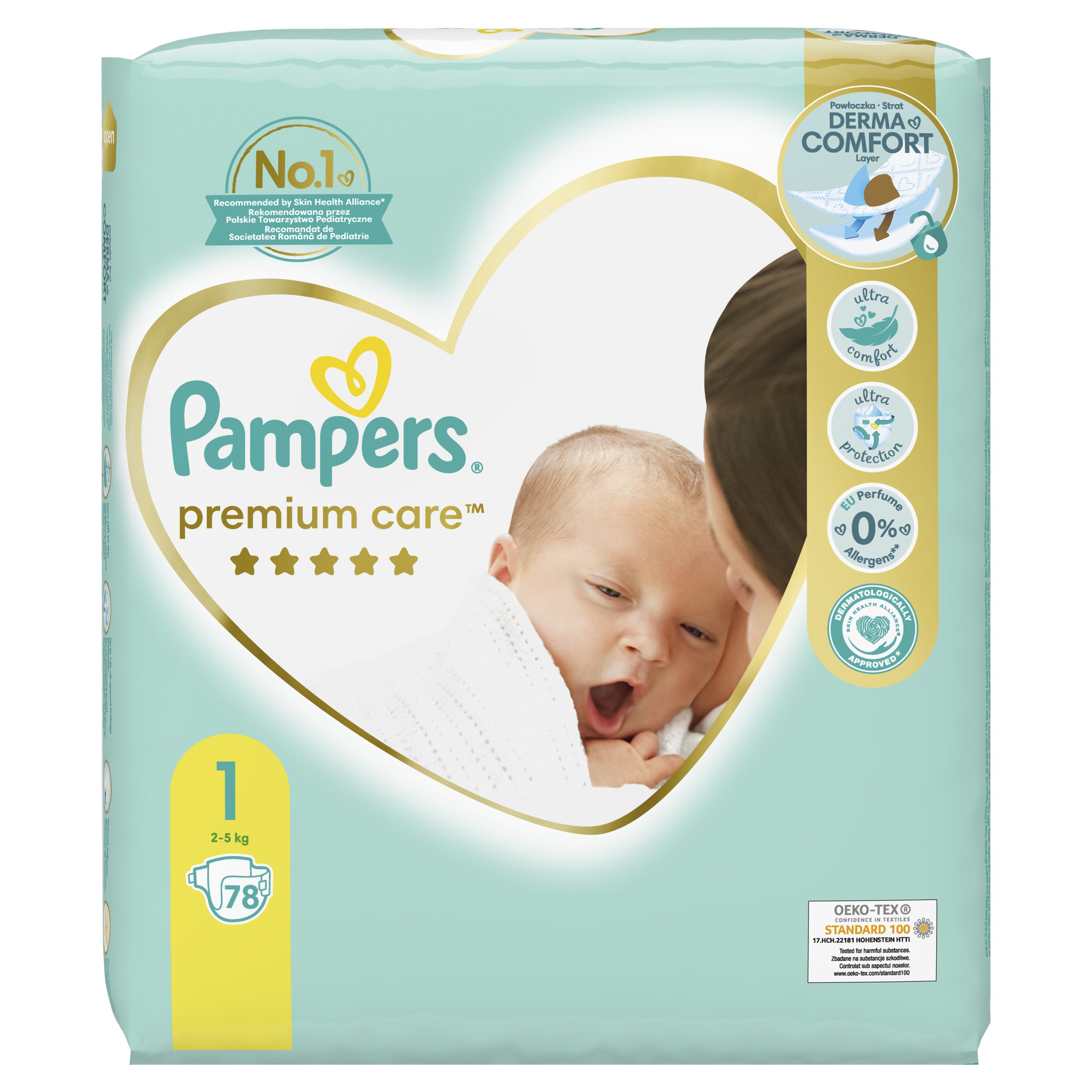 PAMPERS.PIELUCHY PR.CARE VP S1 2-5KG 78 main product photo
