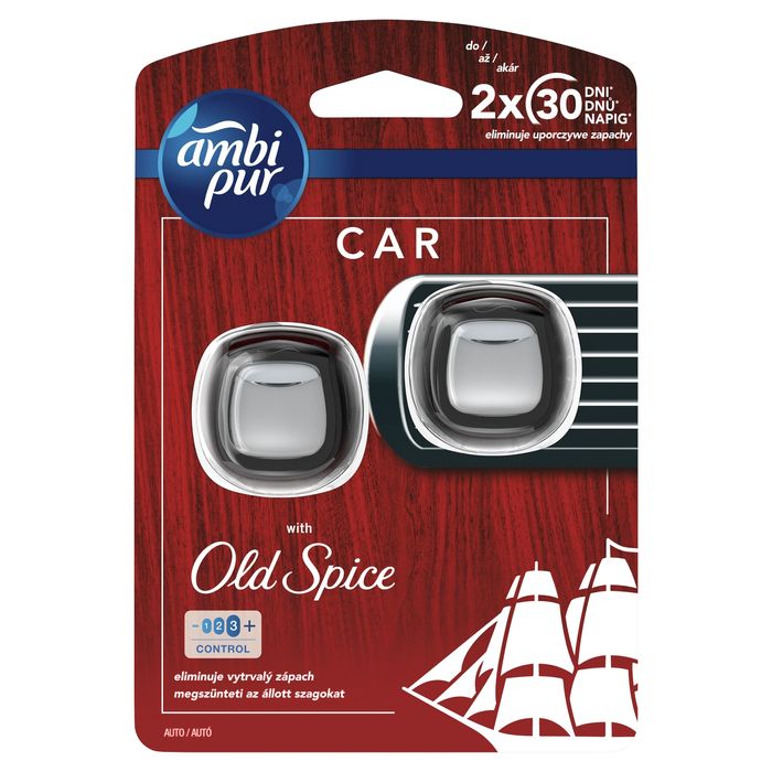 Ambi Pur Car Old Spice Zestaw startowy samochodowego odświeżacza powietrza, 2 sztuki main product photo