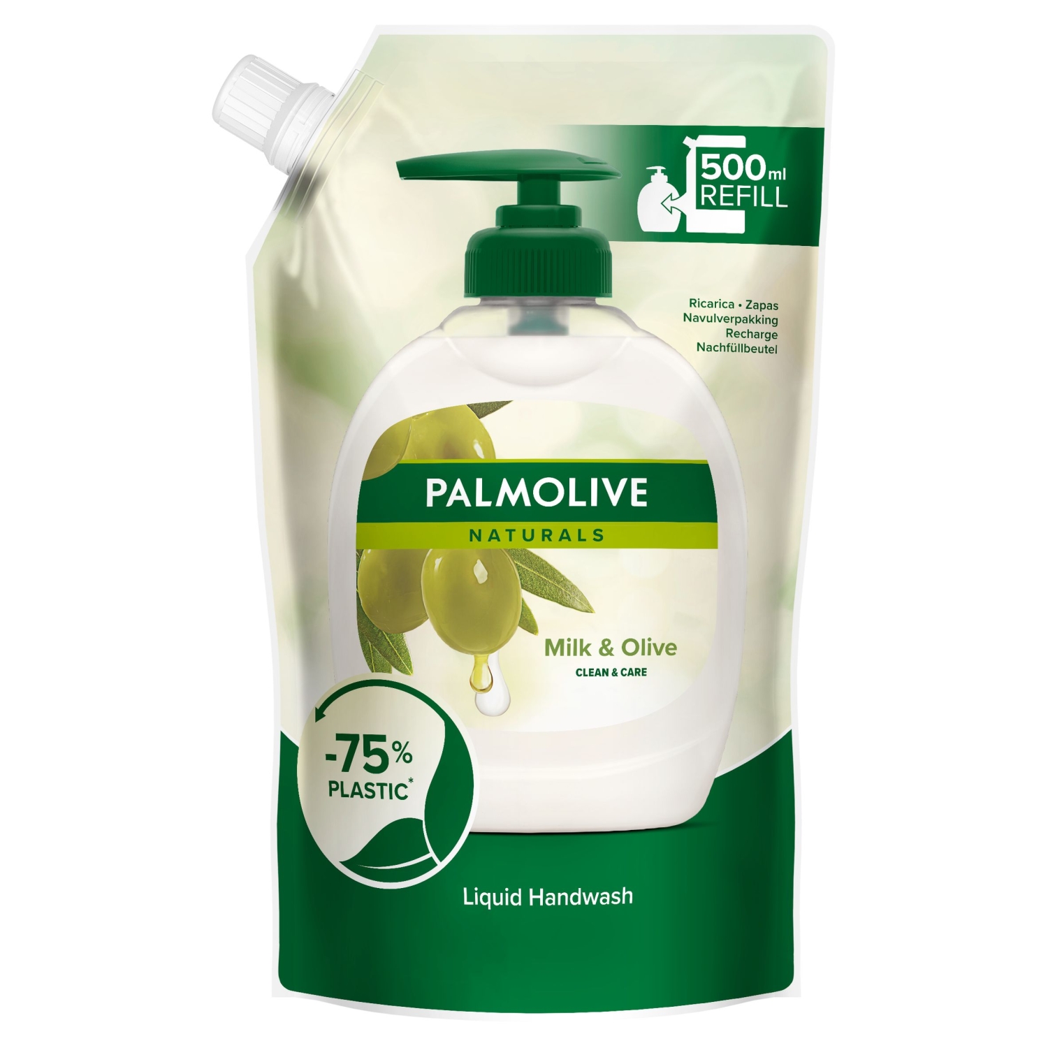Palmolive Naturals Milk & Olive (Mleko i Oliwka) Kremowe mydło w płynie do rąk zapas 500 ml