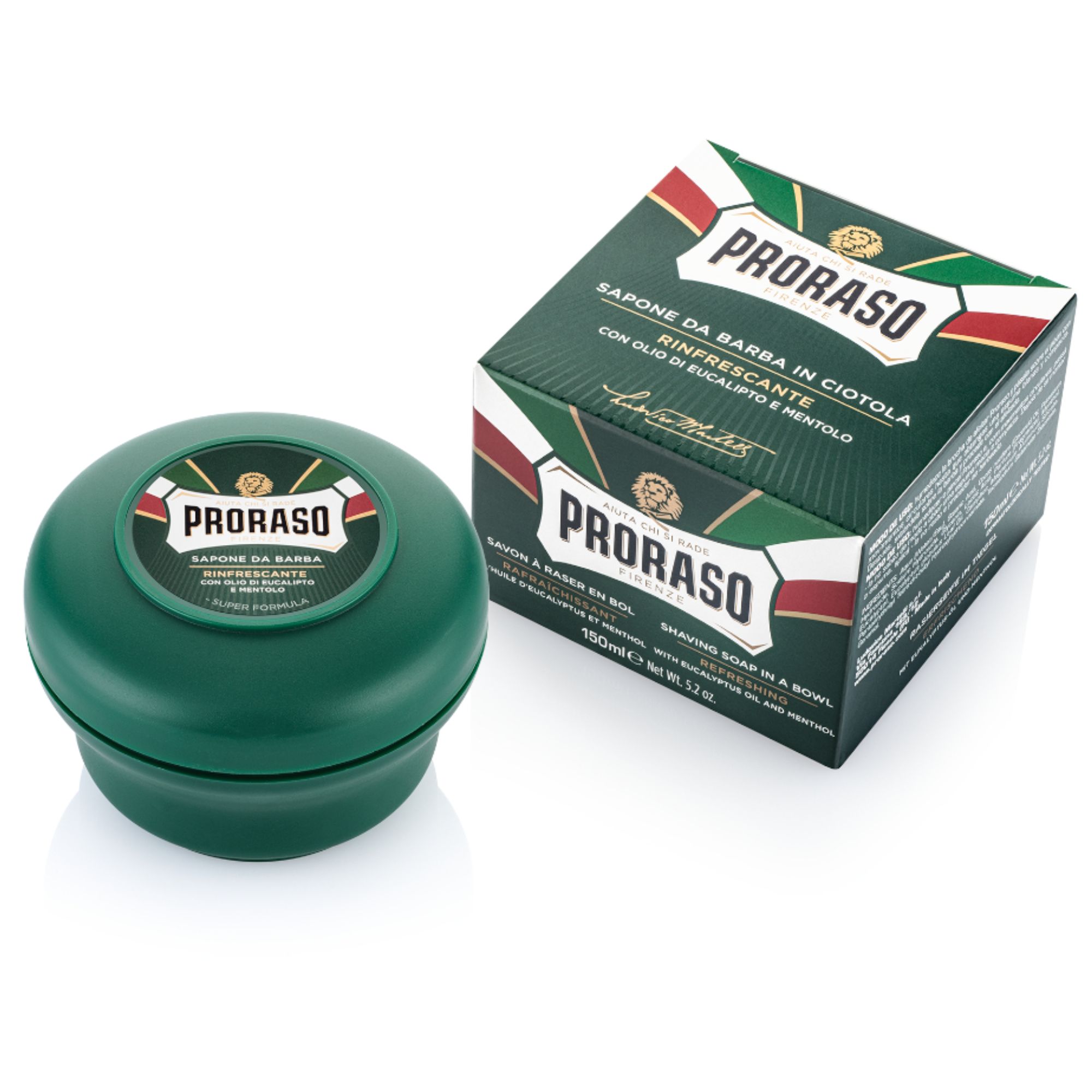 PRORASO Green mydło do golenia w tyglu orzeźwienie 150 ml